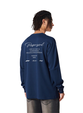 RASP美式潮牌字母排版印花宽松男女T恤上衣秋冬季国潮情侣长袖T恤