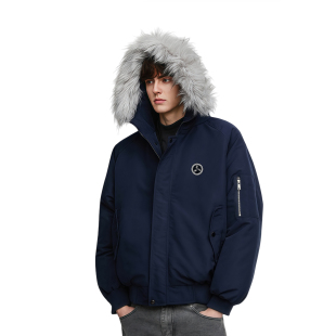 加厚保暖手塞棉情侣装 冬季 外套派克棉服 毛领棉袄男女同款 RASP美式