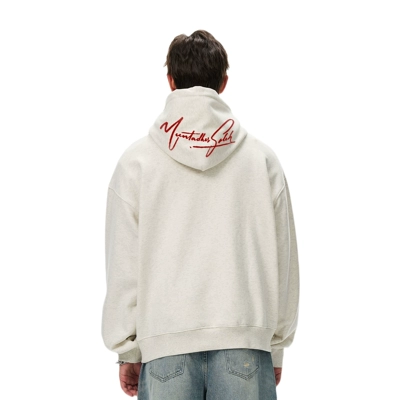 RASP花体LOGO帽子印花连帽卫衣春秋季美式高街情侣长袖男女帽衫潮