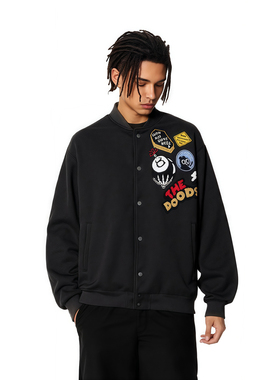 RASP美式秋季户外高街棒球服外套男女情侣休闲百搭刺绣贴夹克上衣