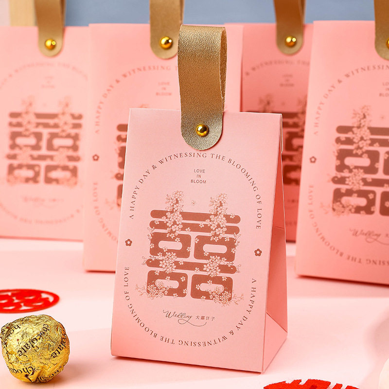 大号喜字新款喜糖盒结婚专用简约中式风格喜庆婚庆用品喜糖盒2024