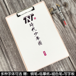 时代少年团语录字帖TNT同款 周边鲸落体玫瑰体女生行楷钢笔练字帖