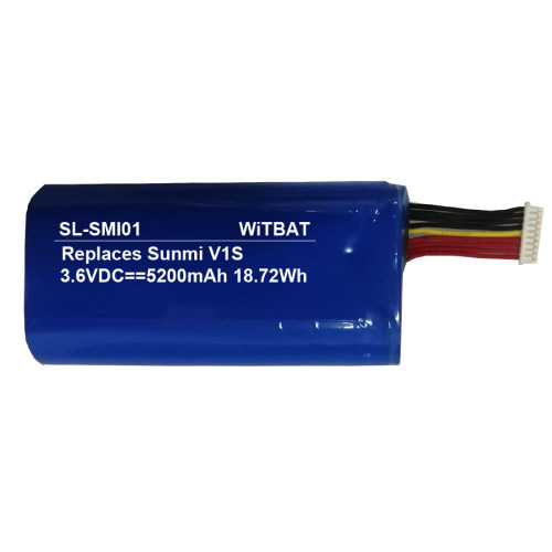 适用商米V1S P1打印机电池SMBP001 9线