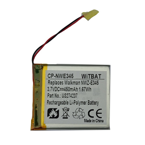 适用索尼NWZ-E445 NWZ-E345 MP3电池US274237