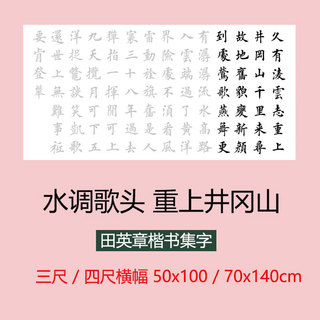 水调歌头重上井冈山毛泽东诗词田英章毛笔楷书描红描摹宣纸可装裱