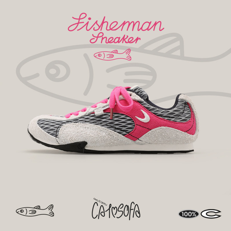 【渔网系列】猫与沙发/粗网透气运动鞋百搭户外休闲薄底渔网鞋子