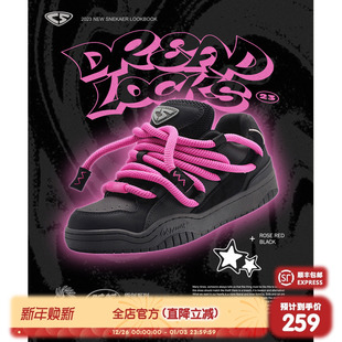 小众复古原创国潮运动滑板休闲鞋 猫与沙发 面包鞋 王琳凯同款 脏辫