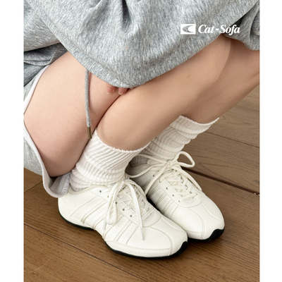 猫与沙发Vintage德训鞋内增高鞋