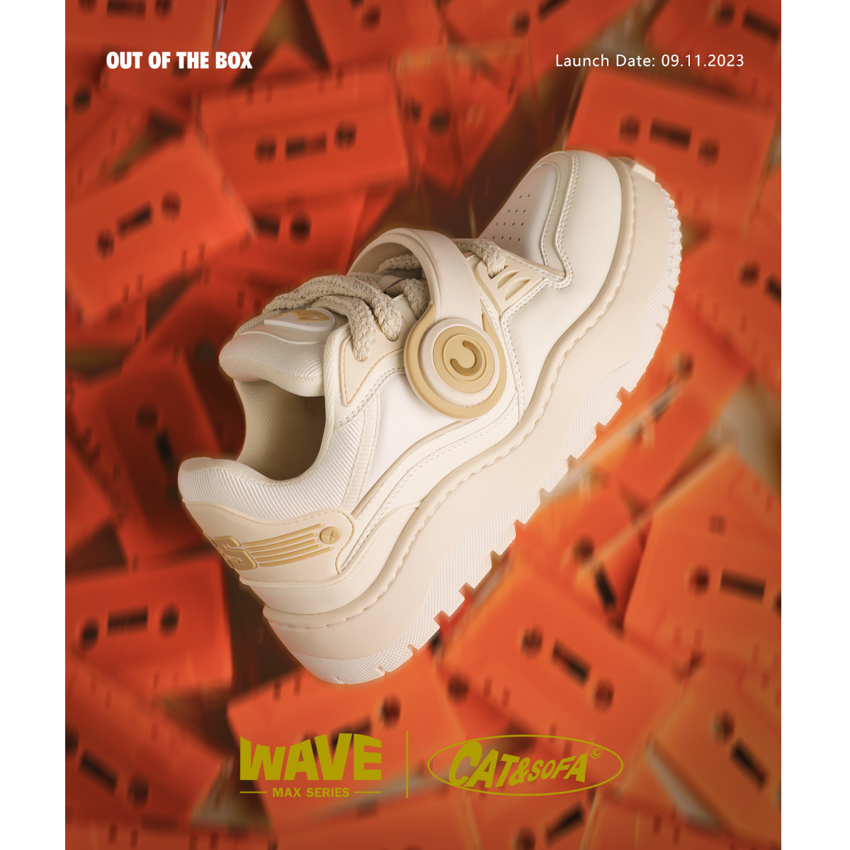 【田嘉瑞同款】CAT&SOFA/猫与沙发 耳机鞋复古面包鞋新款情侣板鞋