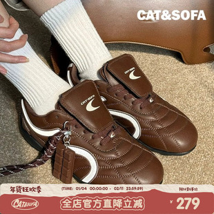 猫与沙发/双C足球鞋美拉德流浪鞋子德训鞋休闲轻便系带赛车鞋子