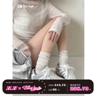 小蛮腰芭蕾 猫与沙发绸缎休闲德训鞋vintage中古着经典薄底鞋女