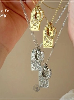 独家设计｜幸蹄草双倍好运能量吊坠幸运项链祝福礼物