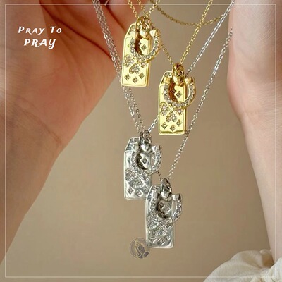 独家设计｜幸蹄草双倍好运能量吊坠幸运项链祝福礼物