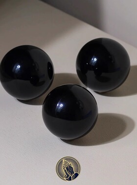 PRAY黑曜石球优化防御安全感来源摆件保护风水精品能量补充