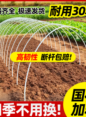 大棚支架拱杆温室骨架种菜小拱棚弹力保温新型实心玻璃纤维杆农用