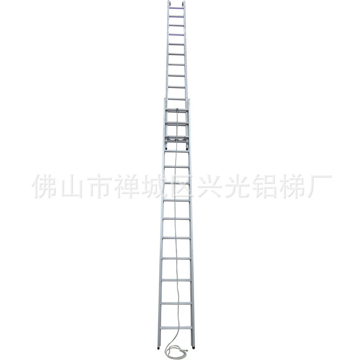 兴光铝合金拉梯消防梯云梯升降梯15米工程梯加厚折叠梯二联登高i.
