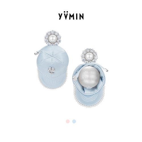 YVMIN尤目 布料帽子珍珠耳坠女设计师新品生日礼物