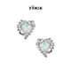 YVMIN尤目 甜食系列 爱心欧泊石纯银耳钉银饰情人节生日礼物