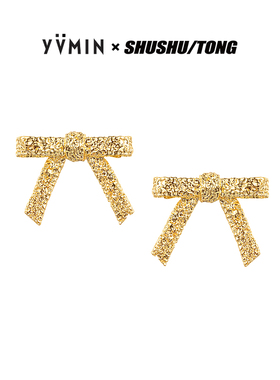 YVMIN尤目 x SHUSHUTONG 玫瑰蝴蝶结水滴钻耳钉耳环礼物