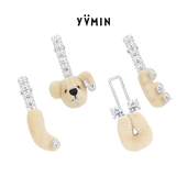 YVMIN尤目 LOVE熊发卡发夹刘海夹发饰设计师情人节生日礼物