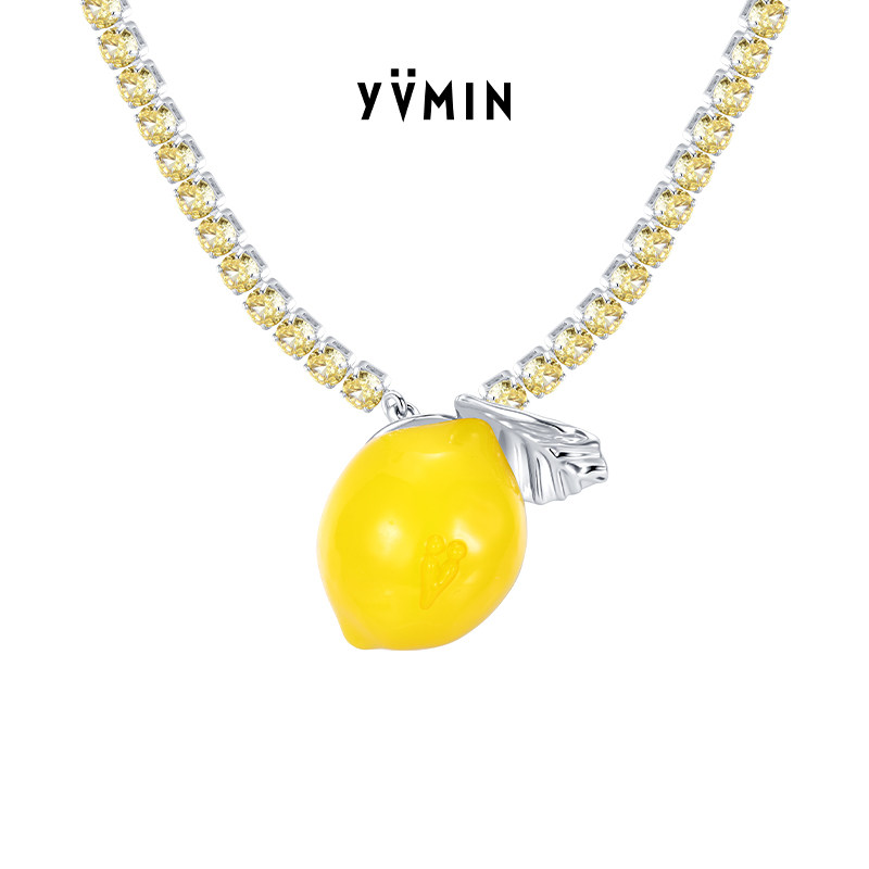 YVMIN尤目 柠檬项链锁骨链设计师女生生日礼物新品