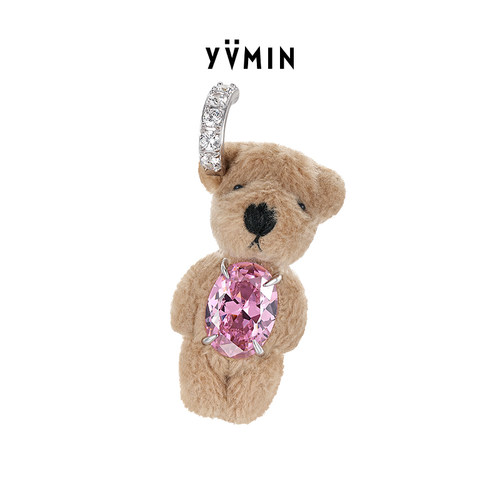 YVMIN尤目毛绒小熊耳钉