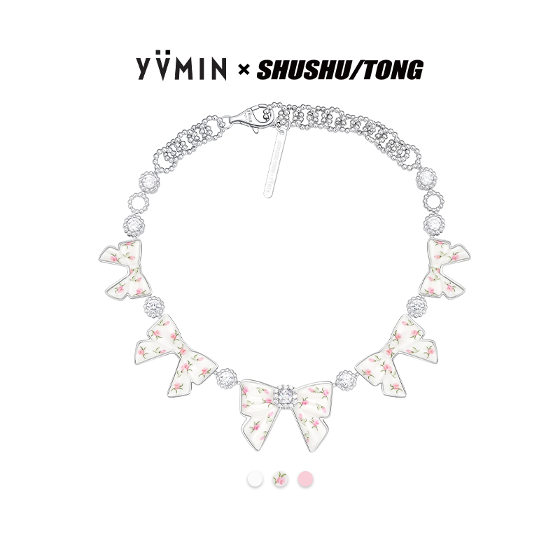YVMIN尤目x SHUSHUTONG 陶瓷蝴蝶锆石项链设计师生日礼物新品