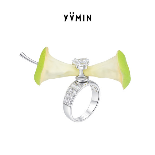 YVMIN尤目 旋转苹果核戒指女款设计师生日礼物新品