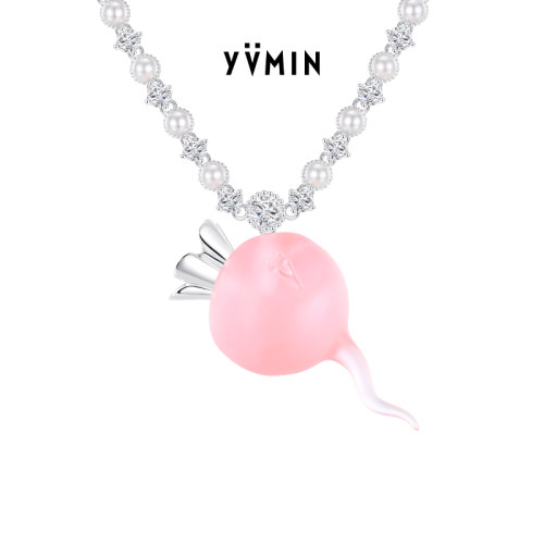 YVMIN尤目 透明萝卜项链锁骨链设计师女生生日礼物新品