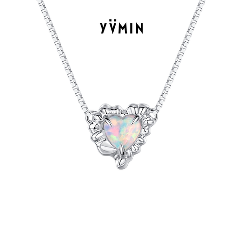 YVMIN尤目欧泊项链银饰女锁骨链