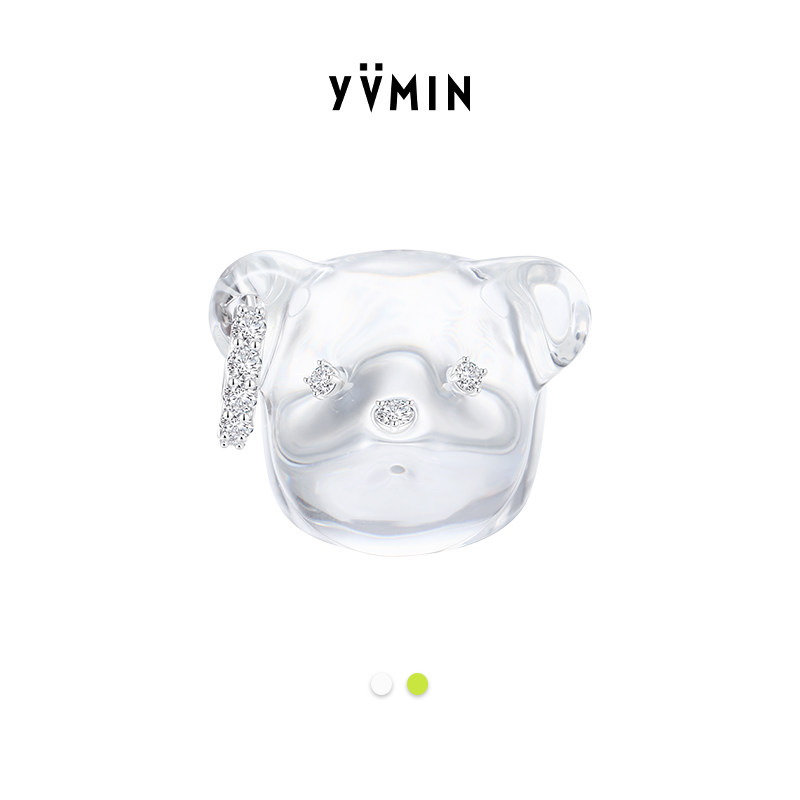 YVMIN尤目 葡萄熊头戒指女设计师新品生日礼物