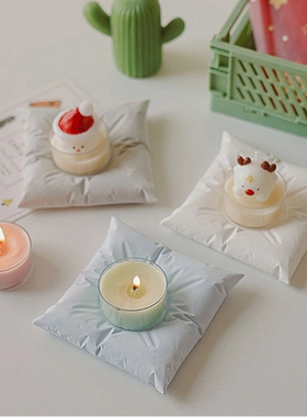 香薰蜡烛托盘ins风艺术石膏烛台摆件装饰品小众香氛蜡烛底座底托