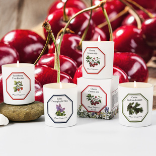 植物香薰蜡烛香氛助眠安神山茶花紫丁香玫瑰薰衣草莓樱桃番茄雪松