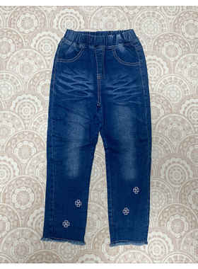 断码清仓 女童加绒牛仔裤保暖棉裤120 26233