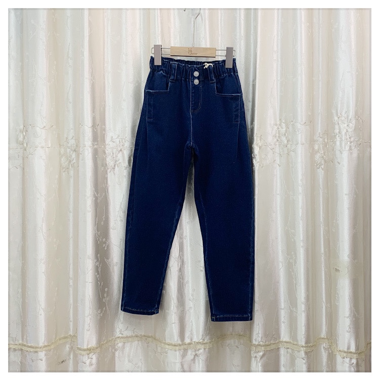 新款00401品牌童装儿童秋冬季裤子 女童中大童长裤牛仔裤150码