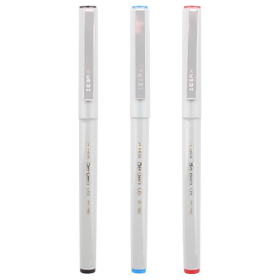 黑偏绿颜色 日本ZEBRA斑马签字笔BE100速干中性笔学生商务办公用针管水笔黑蓝红色BE-100宝珠墨水笔