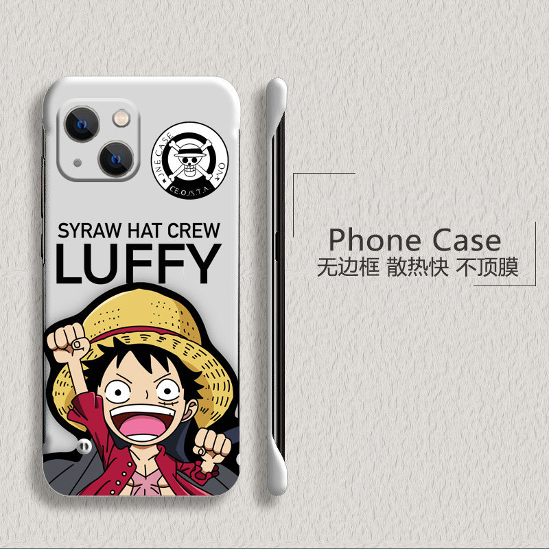 海贼王路飞适用苹果16手机壳iPhone15无边框14promax散热13mini新款12半包11薄xs硬8plus防摔7p保护se2套xr女,3C数码配件,手机保护套/壳,淘宝优惠券,粉丝福利购,淘宝优惠卷