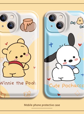维尼熊适用vivoy76s气囊的手机壳y74s帕恰狗y5s男z5i女y52s情侣y31s垫y54软y20硅胶y30卡通y3可爱y17/y12/y15