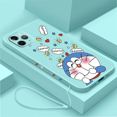 送挂绳液态硅胶苹果手机壳可爱