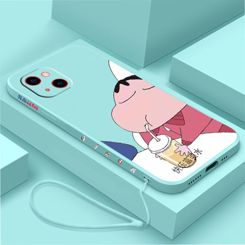 快乐富婆水苹果13手机壳送挂绳iPhone13promax蜡笔小新13mini液态硅胶13Pro软壳卡通全包超薄女款情侣保护套,3C数码配件,手机保护套/壳,淘宝优惠券,粉丝福利购,淘宝优惠卷