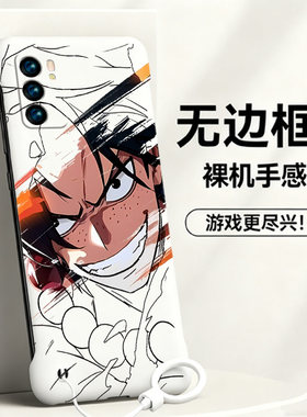 送挂环火拳艾斯适用opporeno6手机壳reno5pro+无边框reno6pro散热reno3元气版新款reno5k半包3pro超薄硬防摔