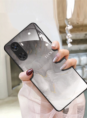 金箔水墨适用于华为畅享60手机壳新款MGA一AL40网红MGAAL简约爆款男女神小众ins风艺术感玻璃黑色5G紫超火套