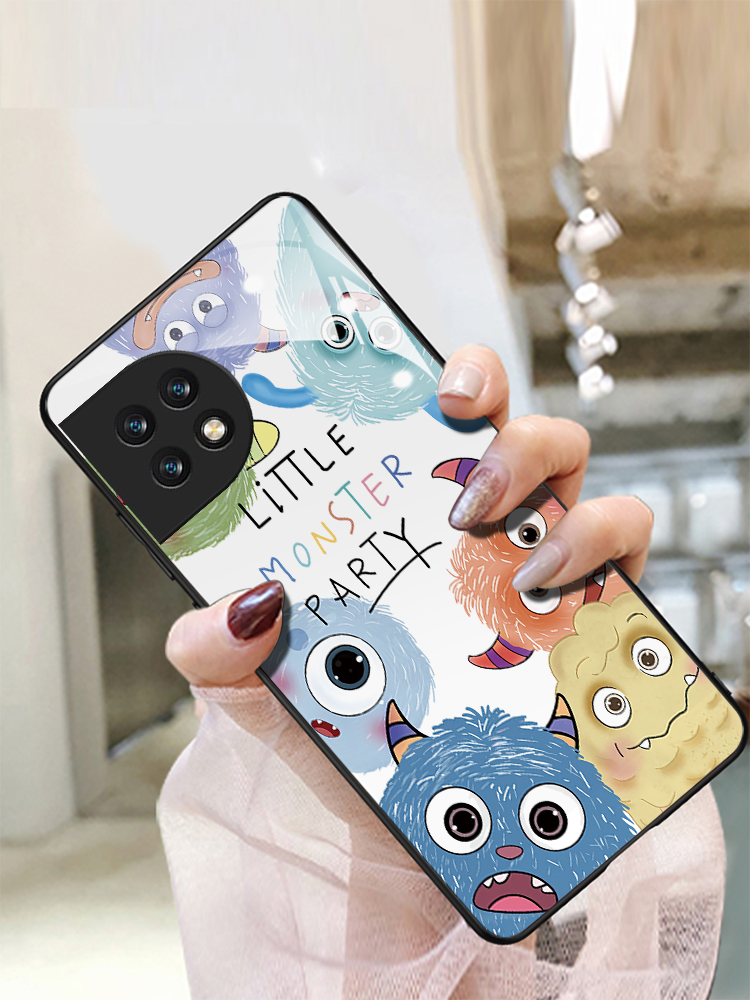 怪兽钢化玻璃一加手机壳情侣