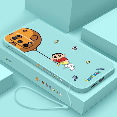 蜡笔小新oppoRealmev15手机壳星球真我v5卡通realmev11液态硅胶v3软壳小白可爱全包镜头男女款情侣保护套防摔