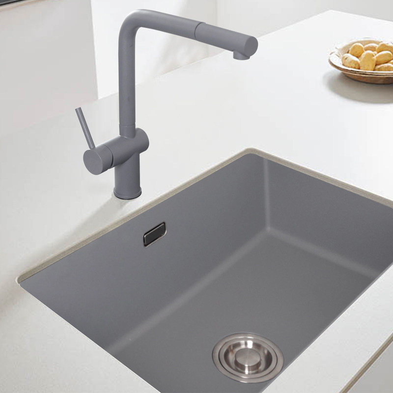 阿科贝斯石英石大700u台下台中水槽 不沾油易清洁刮不花十年如新终身包换 阿科贝斯旗舰店