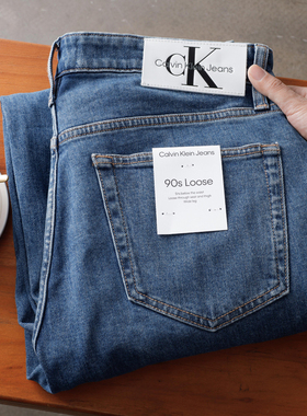 正品Calvin Klein Jeans 90S宽松直筒男款工装牛仔裤时尚潮流新品