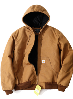 Carhartt J140卡哈特美式重磅原生帆布工装夹克秋冬连帽加厚外套