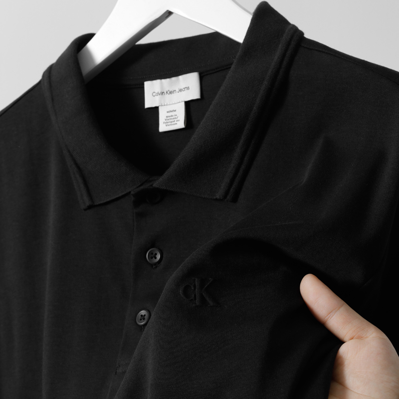 正品Calvin Klein 纯色polo衫商务男士翻领休闲百搭男短袖4RAB202