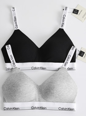 CalvinKlein提花肩带无钢圈文胸