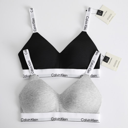 CalvinKlein提花肩带无钢圈文胸